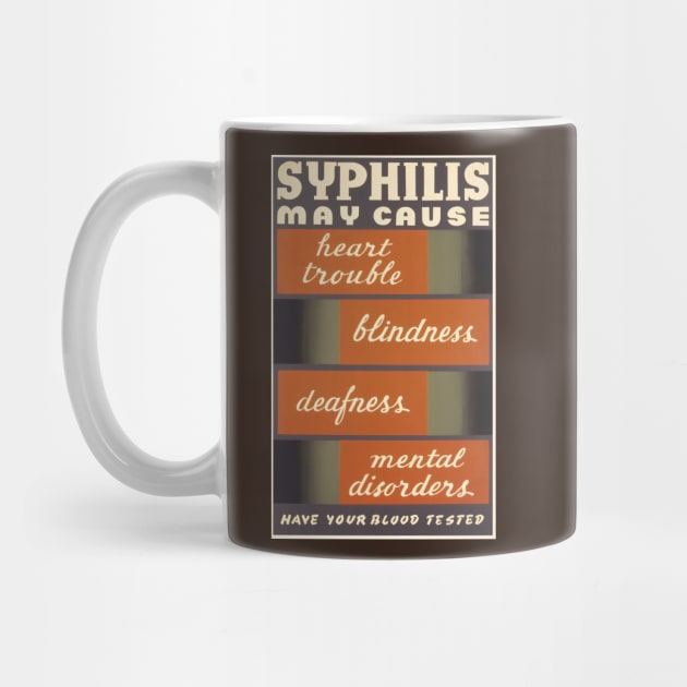 Restored WPA Public Health Poster for Syphilis Awareness - Brown by vintageposterco